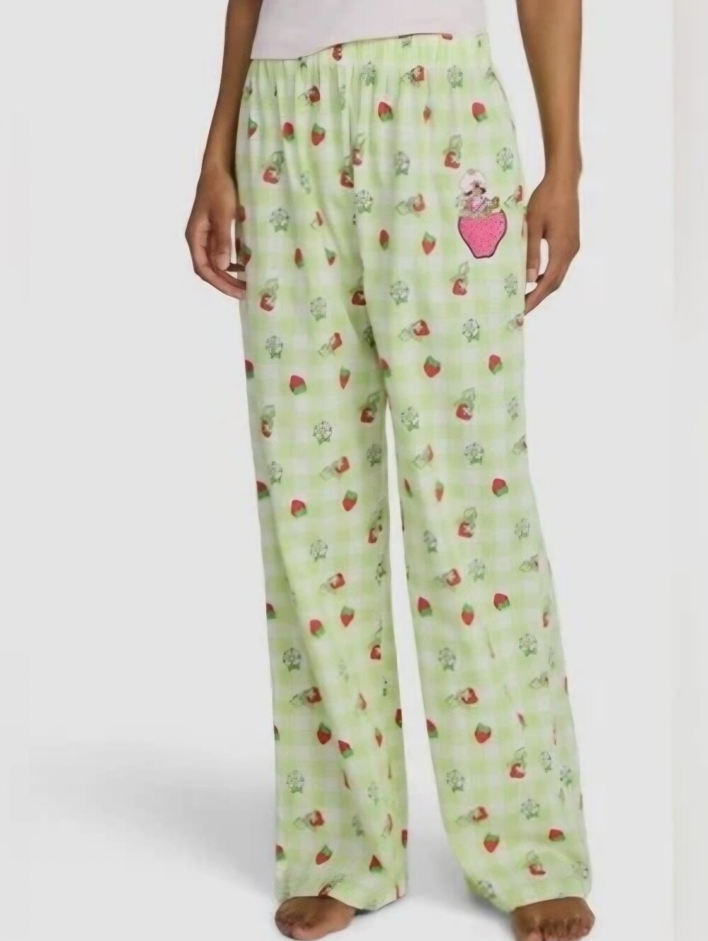 Strawberry Shortcake Womens Loungewear Pajama Pants w Front Patch Sz:M